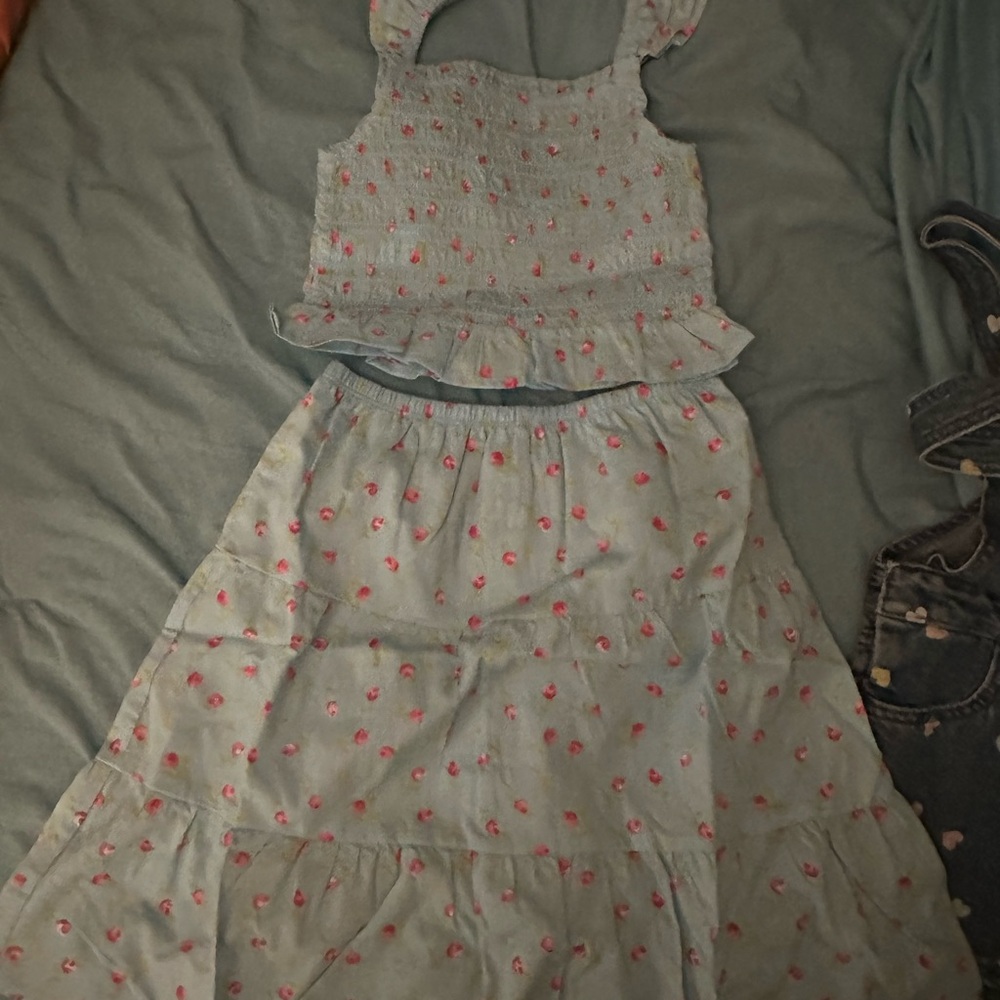 The Children's Place Light Blue Floral Dress